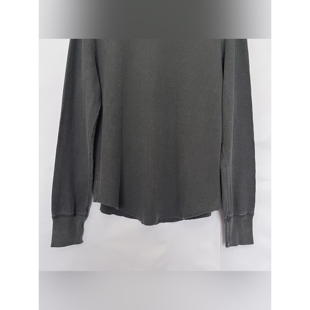 Buck Mason Vintage Thermal Surplus Tee Long Sleeve Waffle Crew Size Medium Gray - Picture 3 of 14